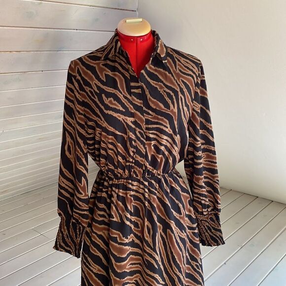 BB Dakota by Steve Madden Zebra Print Maxi Dress - Black and Brown - Picture 4 of 16